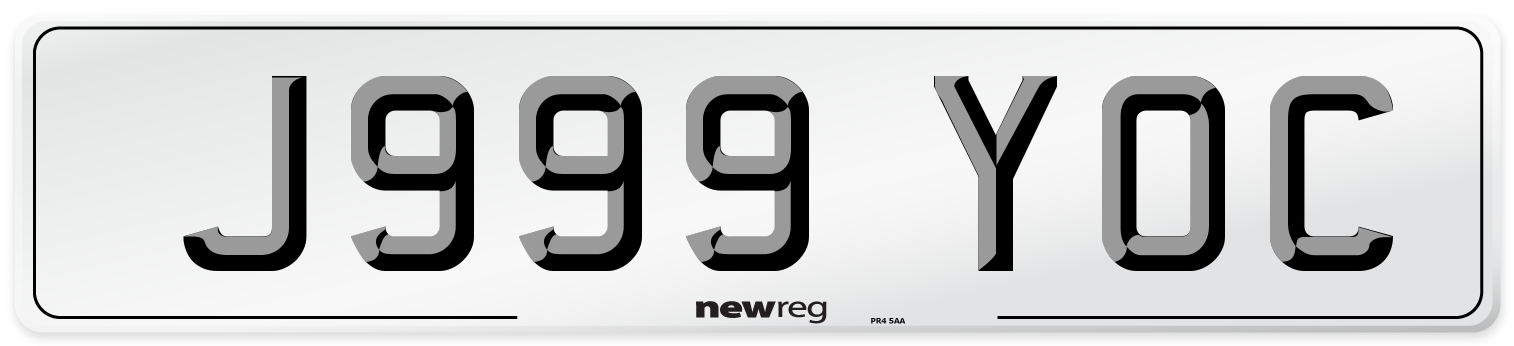 J999 YOC Number Plate from New Reg